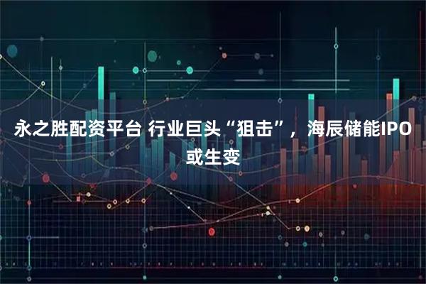 永之胜配资平台 行业巨头“狙击”，海辰储能IPO或生变